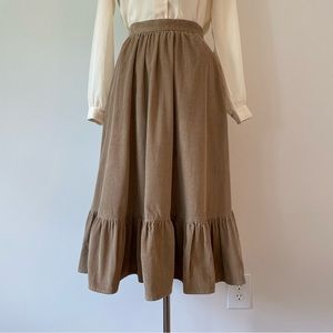 vintage corduroy midi skirt